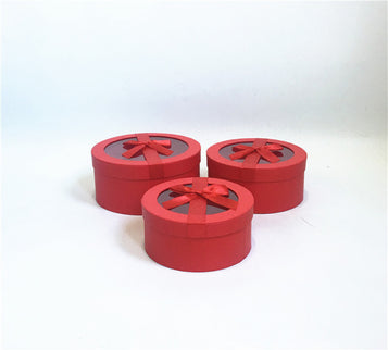 Set 3 cutii flori S3.95 rosu