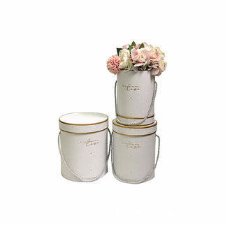 Set 3 cutii flori S3.92 alb