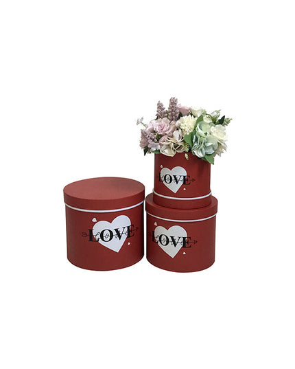 Set 3 cutii flori S3.117 rosu