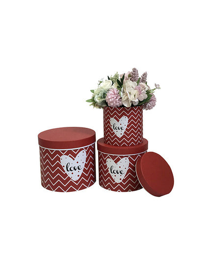Set 3 cutii flori S3.118 rosu