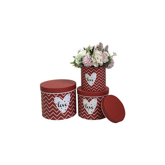 Set 3 cutii flori S3.118 rosu