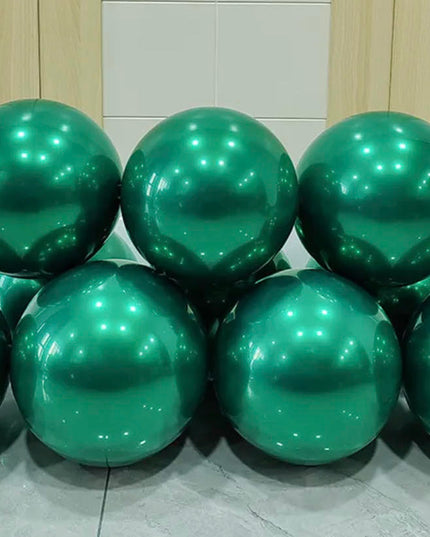 Baloane latex dublate cu aspect metalizat verde albastrui