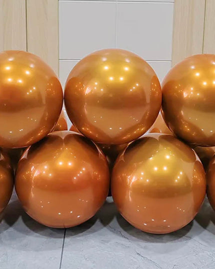 Baloane latex dublate cu aspect metalizat aramiu