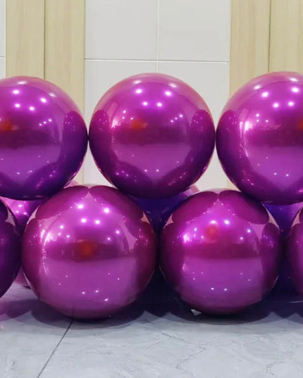 Baloane latex dublate cu aspect metalizat mov