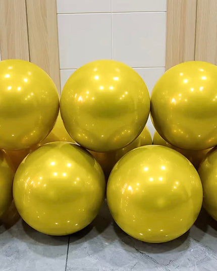 Baloane latex dublate cu aspect metalizat galben