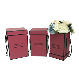 Set 3 cutii flori S3.2 rosu