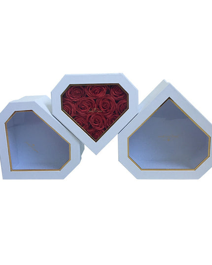 Set 3 cutii flori S3.19 alb