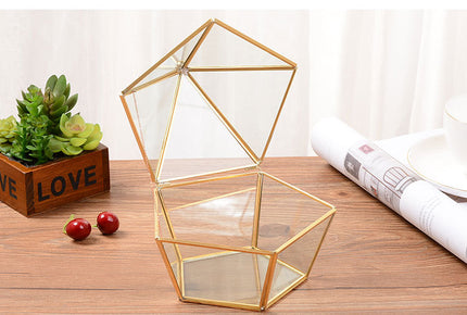 Terariu sticla no. 3 (12x12x12cm) auriu