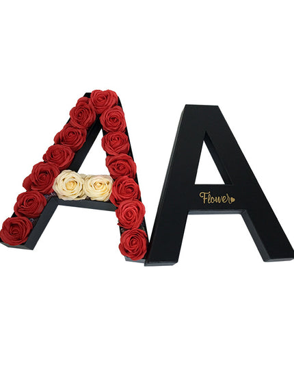 Cutie flori litera A negru
