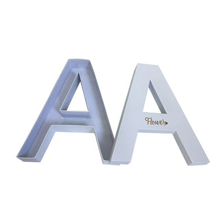 Cutie flori litera A alb