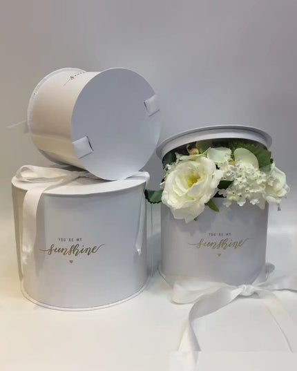 Set 3 cutii flori S3.37 alb