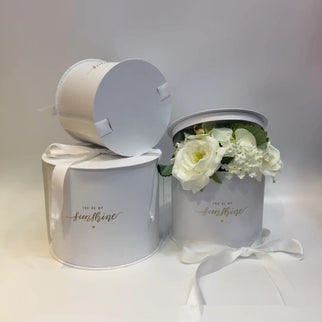 Set 3 cutii flori S3.37 alb