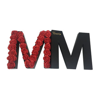 Cutie flori litera M negru