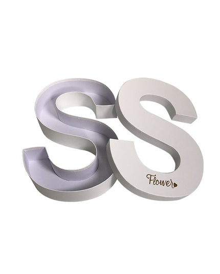 CUTIE FLORI IN FORMA DE LITERA S ALB