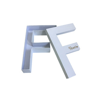 CUTIE FLORI IN FORMA DE LITERA F ALB