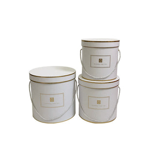 Set 3 cutii flori S3.38 alb