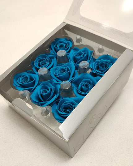 Trandafir criogenat Ø3.5cm aquamarine