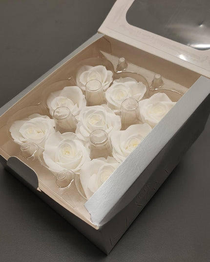 Trandafir criogenat Ø3.5cm alb