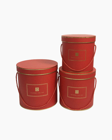 Set 3 cutii flori s3.38 rosu