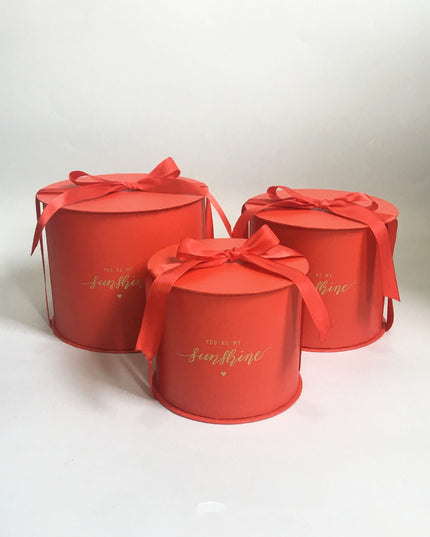 Set 3 cutii flori S3.37 rosu