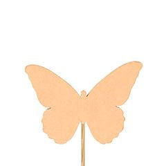 Pick fluture s/24 portocaliu lemn