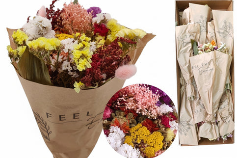 Buchet flori uscate neon mix