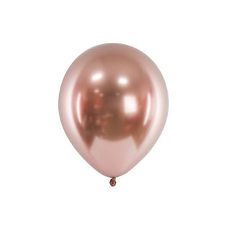 Baloane latex rose metalizat 30cm s/50