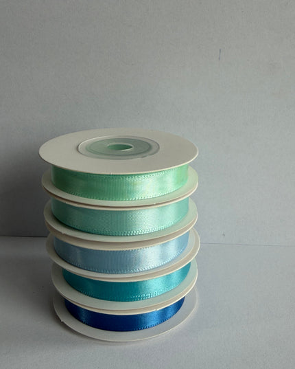 Panglica textil 1cm x 9m verde pastel 1