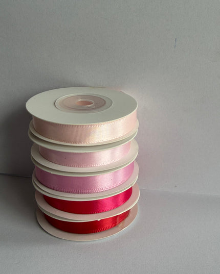 Panglica textil 1cm x 9m roz pastel 2