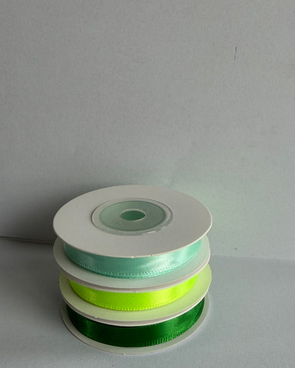 Panglica textil 1cm x 9m verde pastel 2