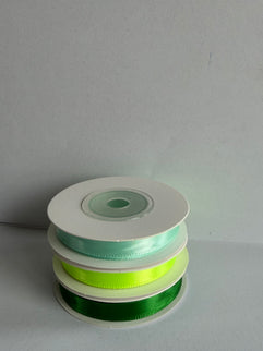 Panglica textil 1cm x 9m verde pastel 2