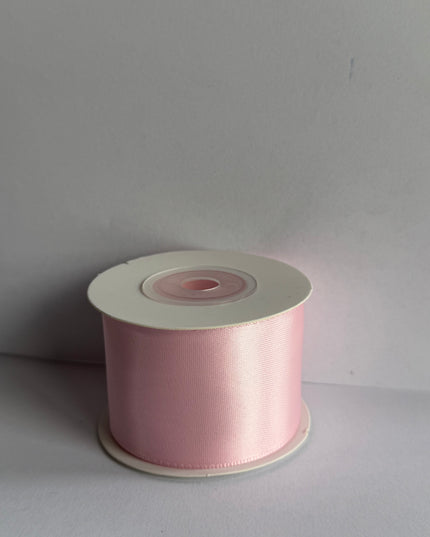 Panglica textil 4cm x 9m roz pastel 2