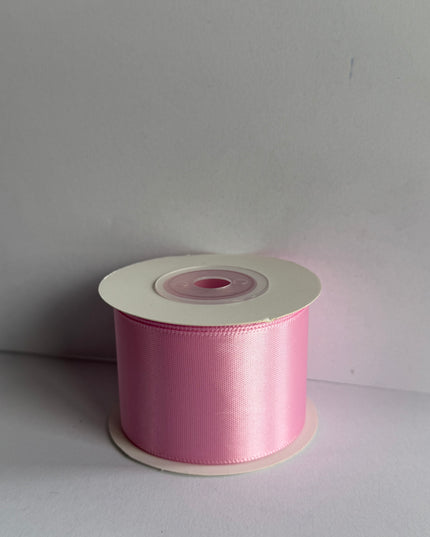 Panglica textil 4cm x 9m roz pastel 3