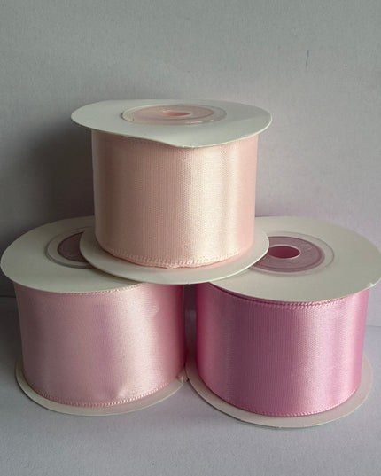 Panglica textil 4cm x 9m ros pastel 1