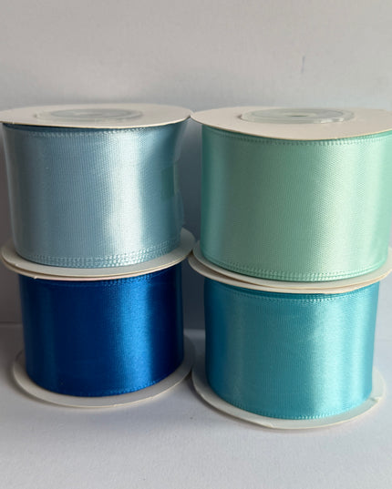 Panglica textil 4cm x 9m albastru