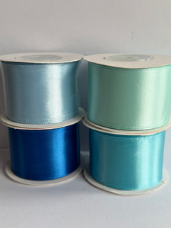 Panglica textil 4cm x 9m albastru