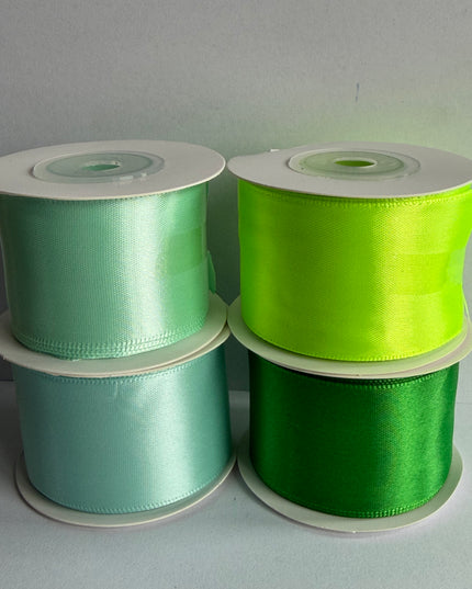 Panglica textil 4cm x 9m verde pastel