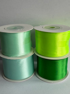 Panglica textil 4cm x 9m verde pastel