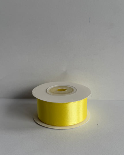 Panglica textil 2,5cm x 9m galben pastel