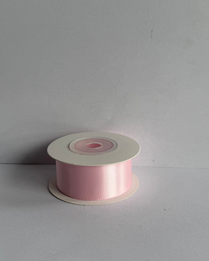 Panglica textil 2,5cm x 9m roz pastel 2