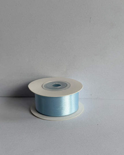 Panglica textil 2,5cm x 9m albastru pastel