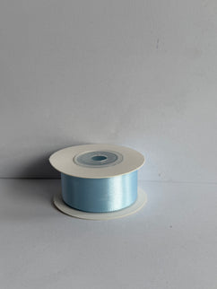 Panglica textil 2,5cm x 9m albastru pastel