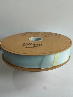 Panglica textil voal 91m albastru