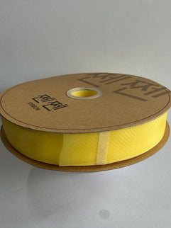 Panglica textil voal 91m galben