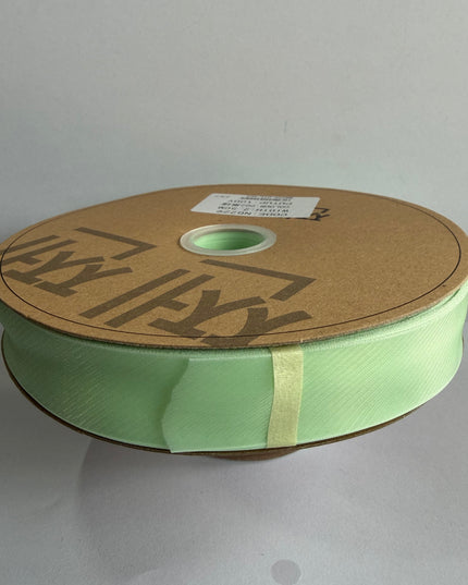 Panglica textil voal 91m verde