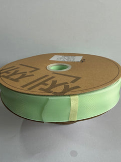 Panglica textil voal 91m verde