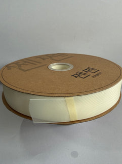 Panglica textil voal 91m ivory