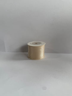 Panglica textil voal 4cm x 9m crem