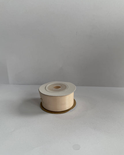 Panglica textil voal 2,5cm x 9m crem