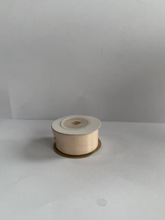 Panglica textil voal 2,5cm x 9m crem